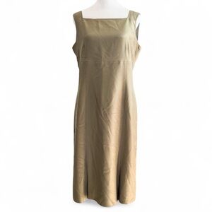 Vintage Talbots Olive Green Sleeveless Dress